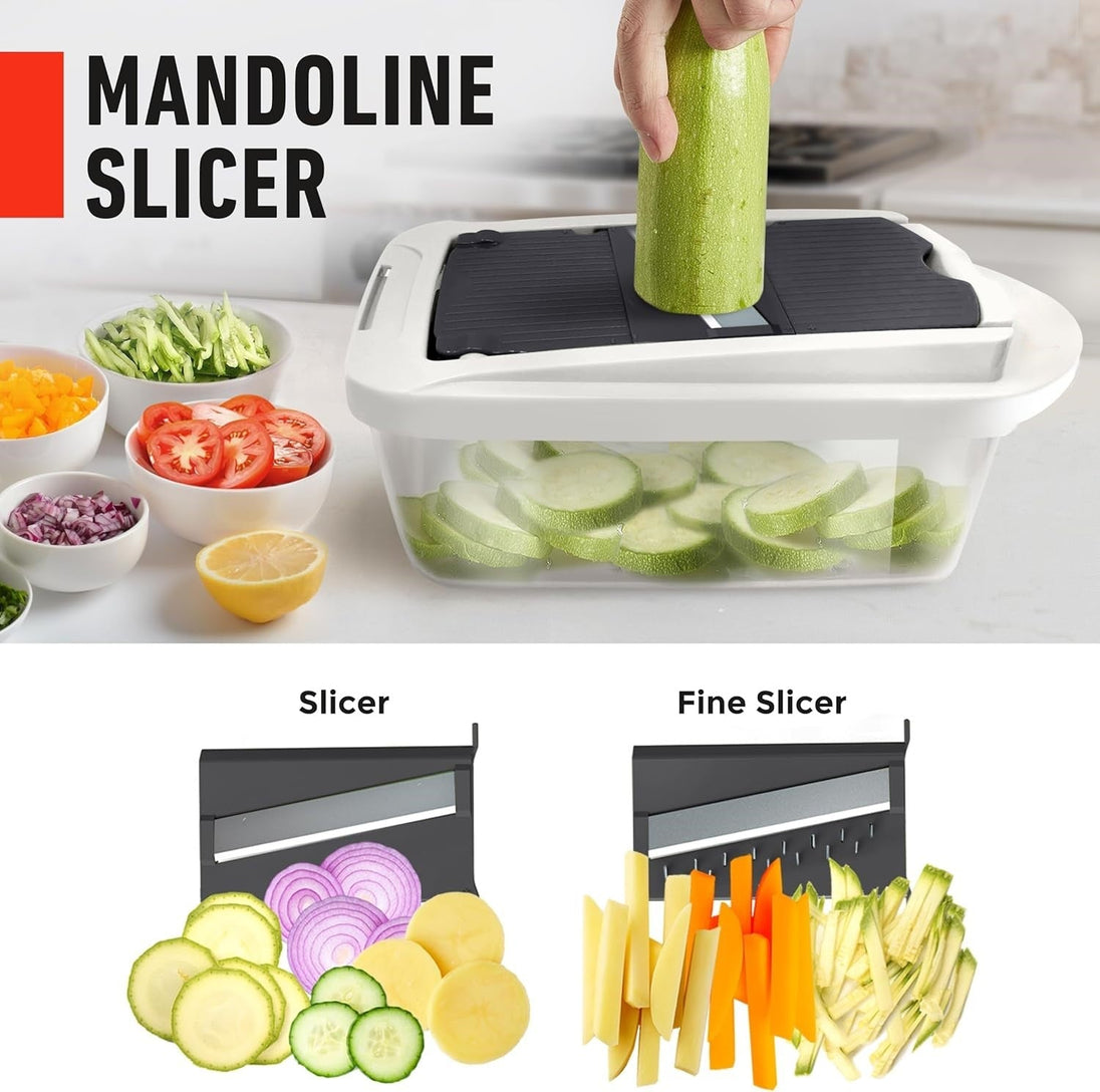 10-in-1 Vegetable Chopper with 8 Blades