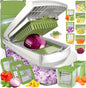 10-in-1 Vegetable Chopper with 8 Blades in Green