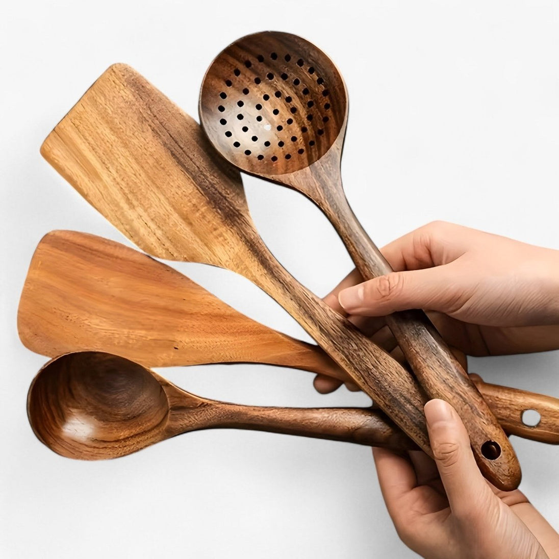 11-Piece Wooden Kitchen Utensil Set