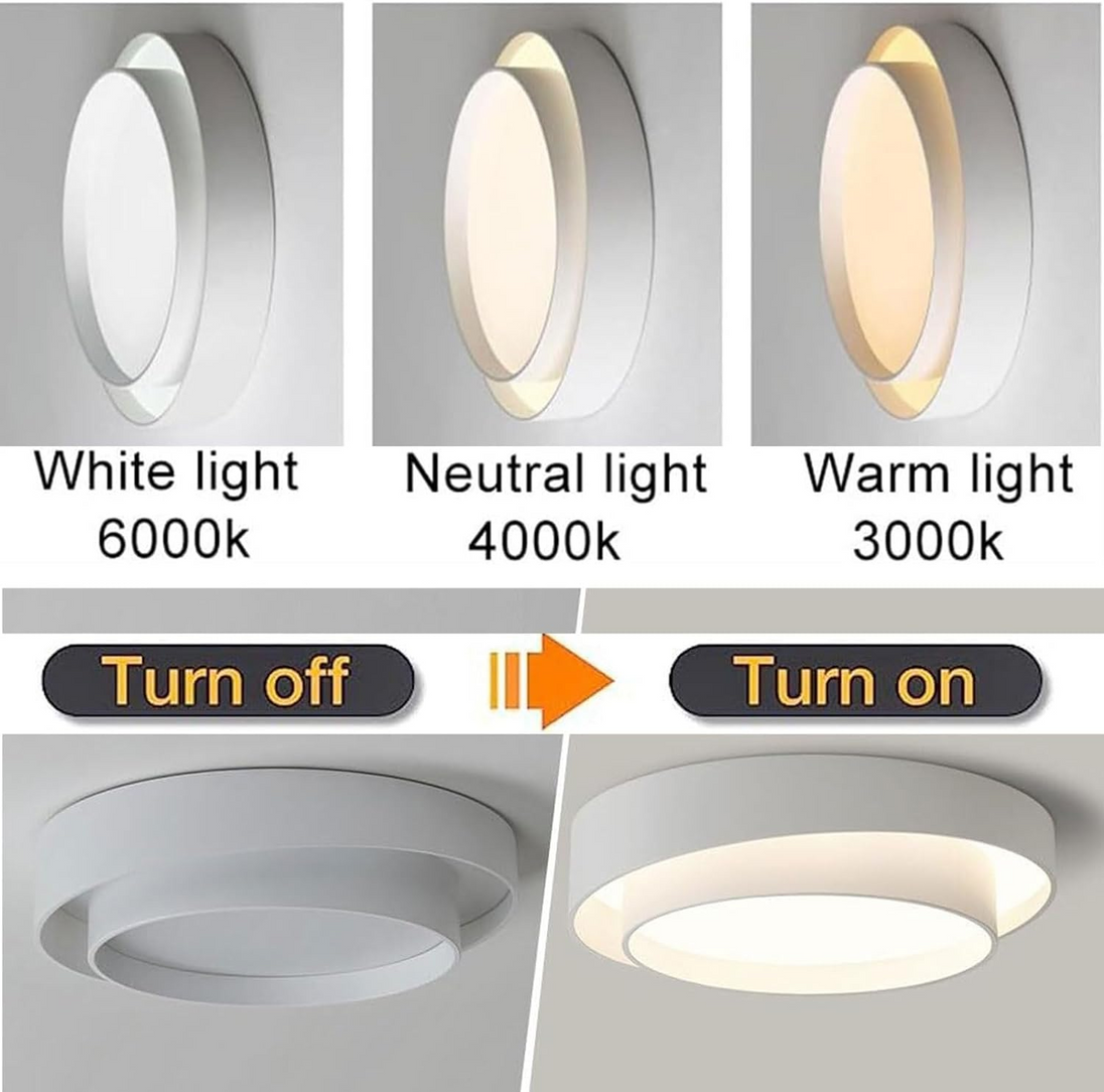 Round Iron LED Ceiling Light – lifestyle photo