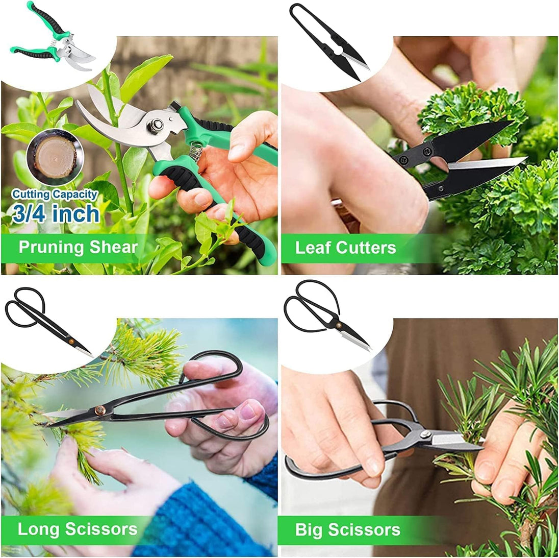 24-Piece Bonsai Tool Kit with Storage Bag