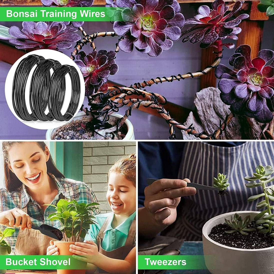 24-Piece Bonsai Tool Kit with Storage Bag