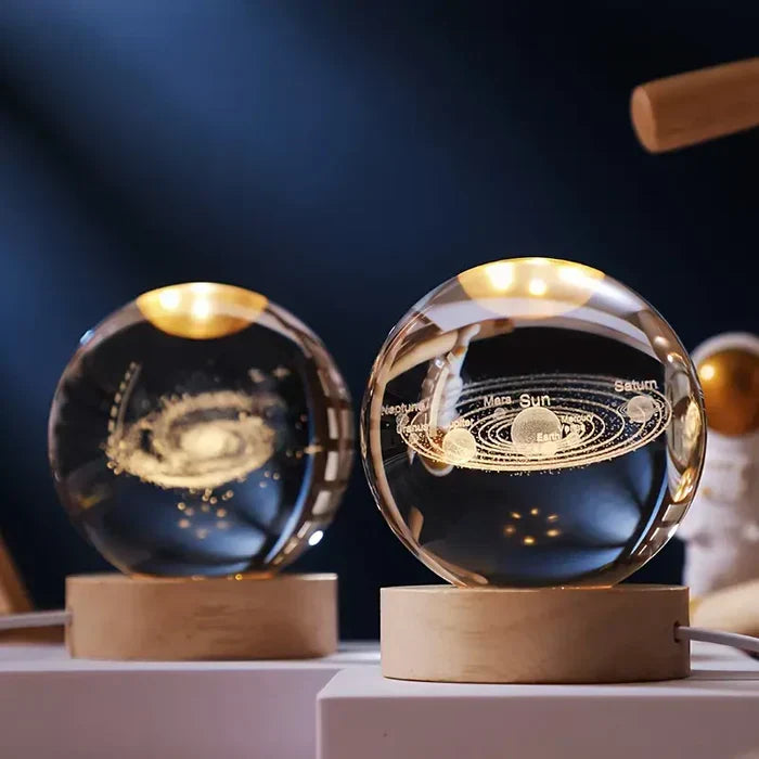 3D Engraved Crystal Ball Night Light