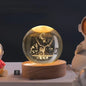 3D Engraved Crystal Ball Night Light – Reindeer