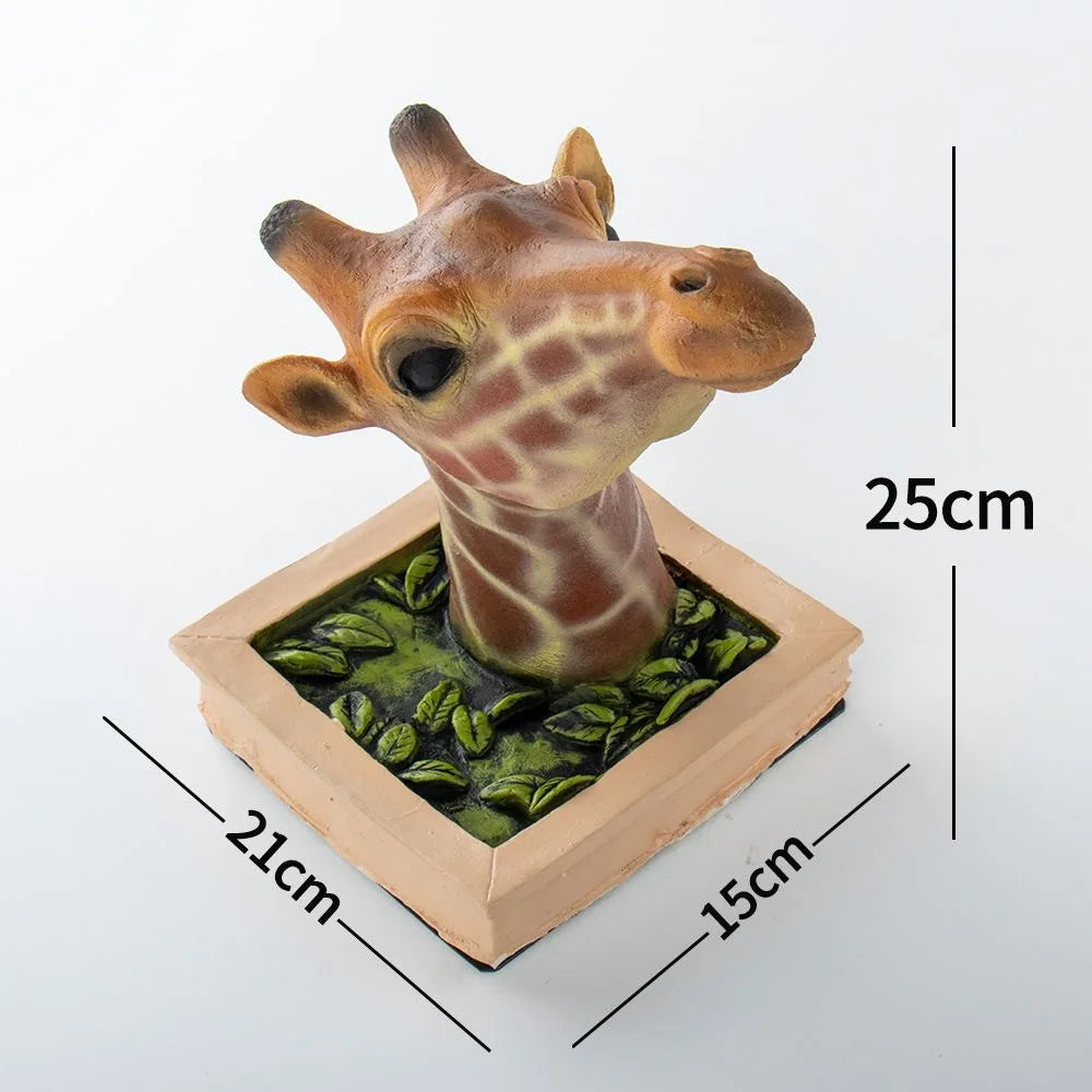3D Giraffe Head Wall Sculpture