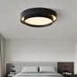 Round Iron LED Ceiling Light in Black