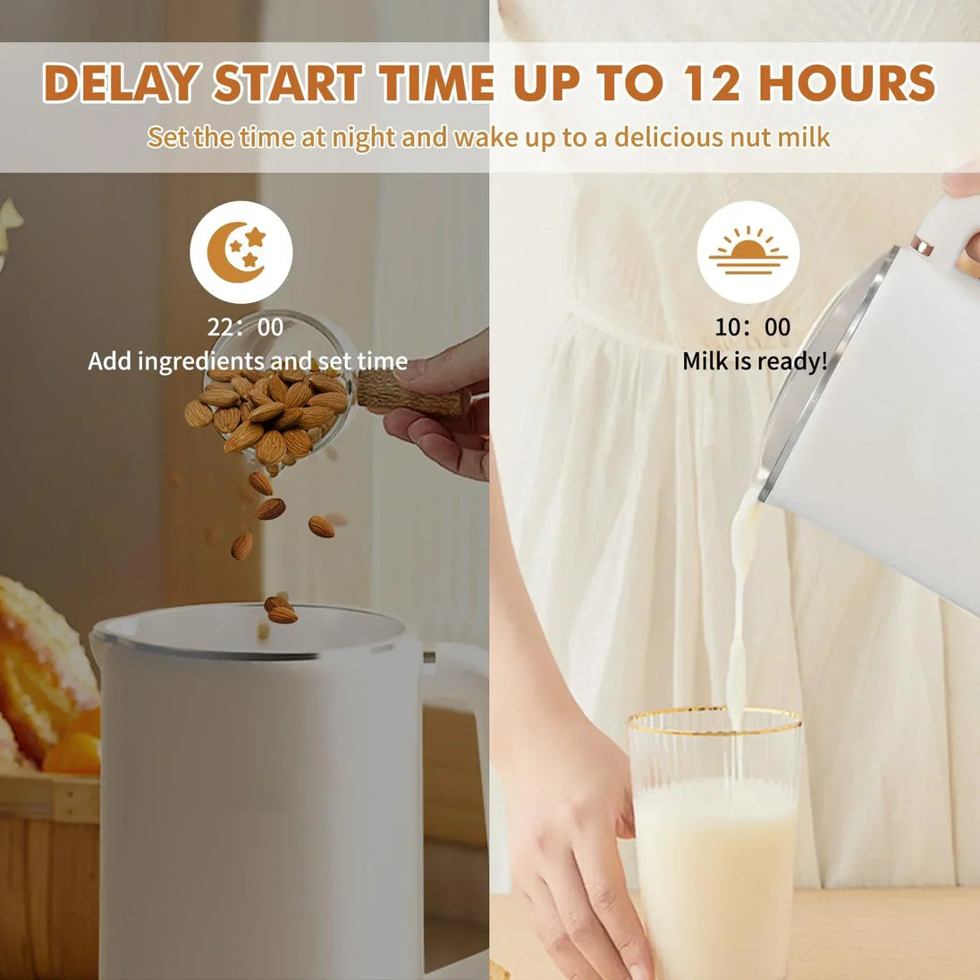 8-in-1 Plant-Based Milk Maker, 1 Litre