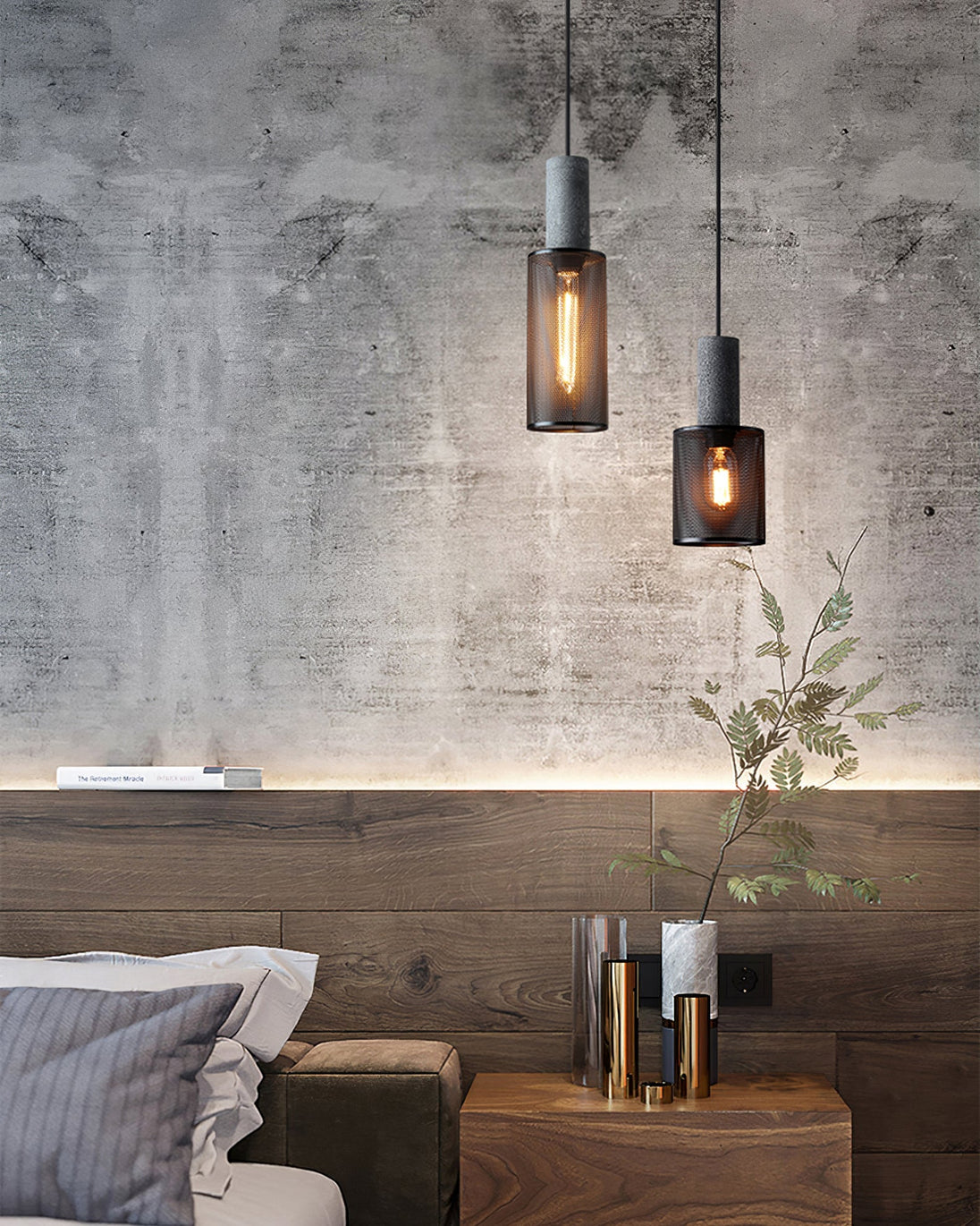 Concrete Pendant Light – close-up