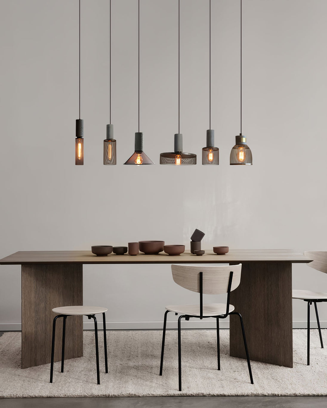 Concrete Pendant Light – in a room setting 25