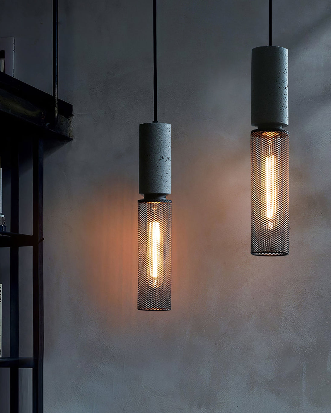 Concrete Pendant Light – styled view