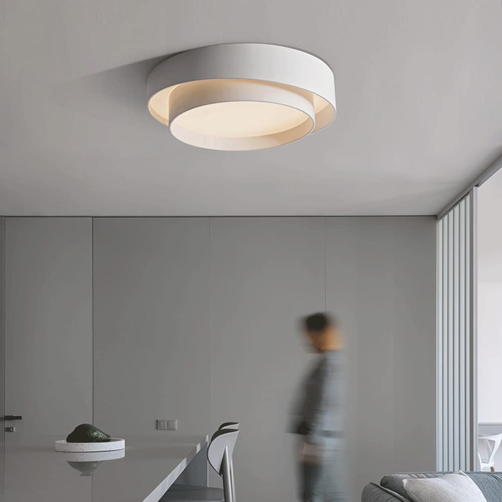 Round Iron LED Ceiling Light – styled view
