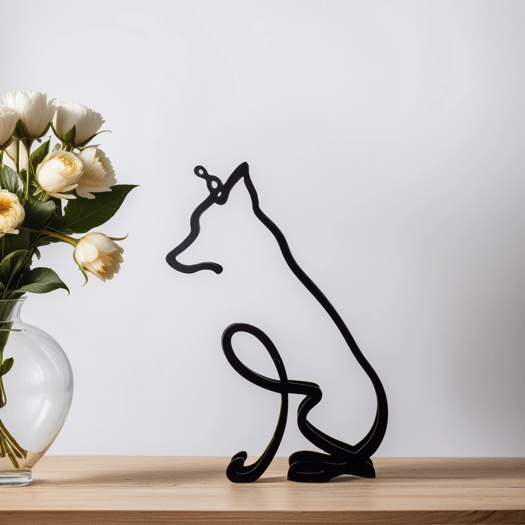 Abstract Dog Sculpture