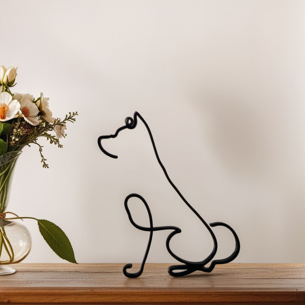 Abstract Dog Sculpture