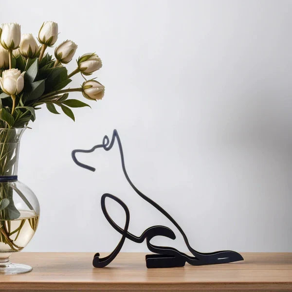 Abstract Dog Sculpture
