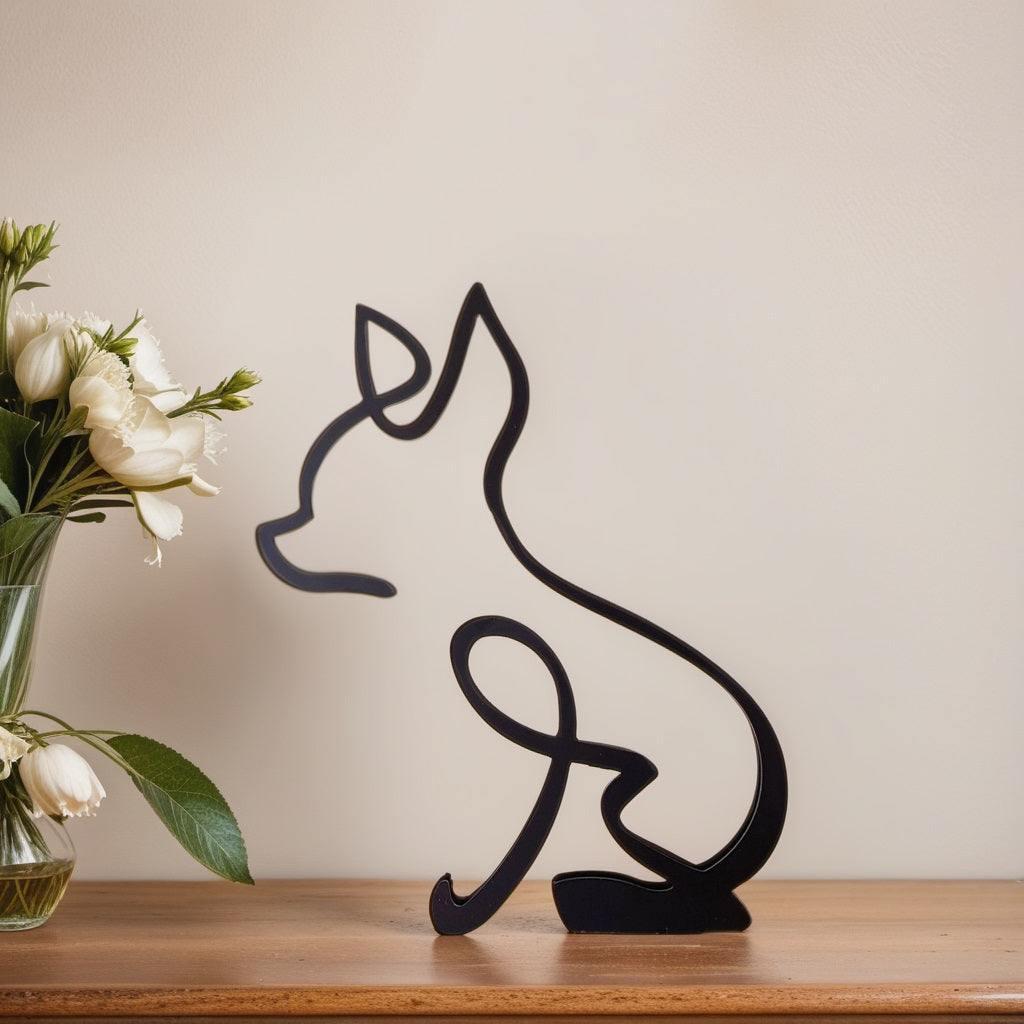 Abstract Dog Sculpture