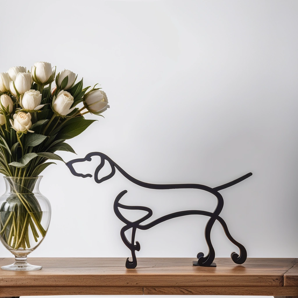 Abstract Dog Sculpture