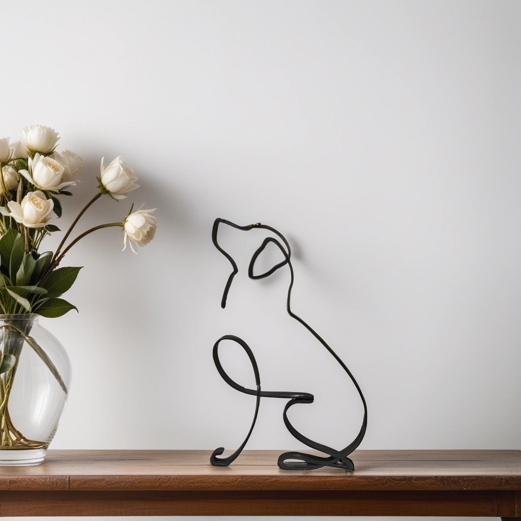 Abstract Dog Sculpture