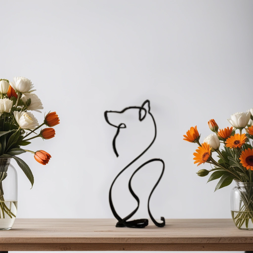 Abstract Dog Sculpture