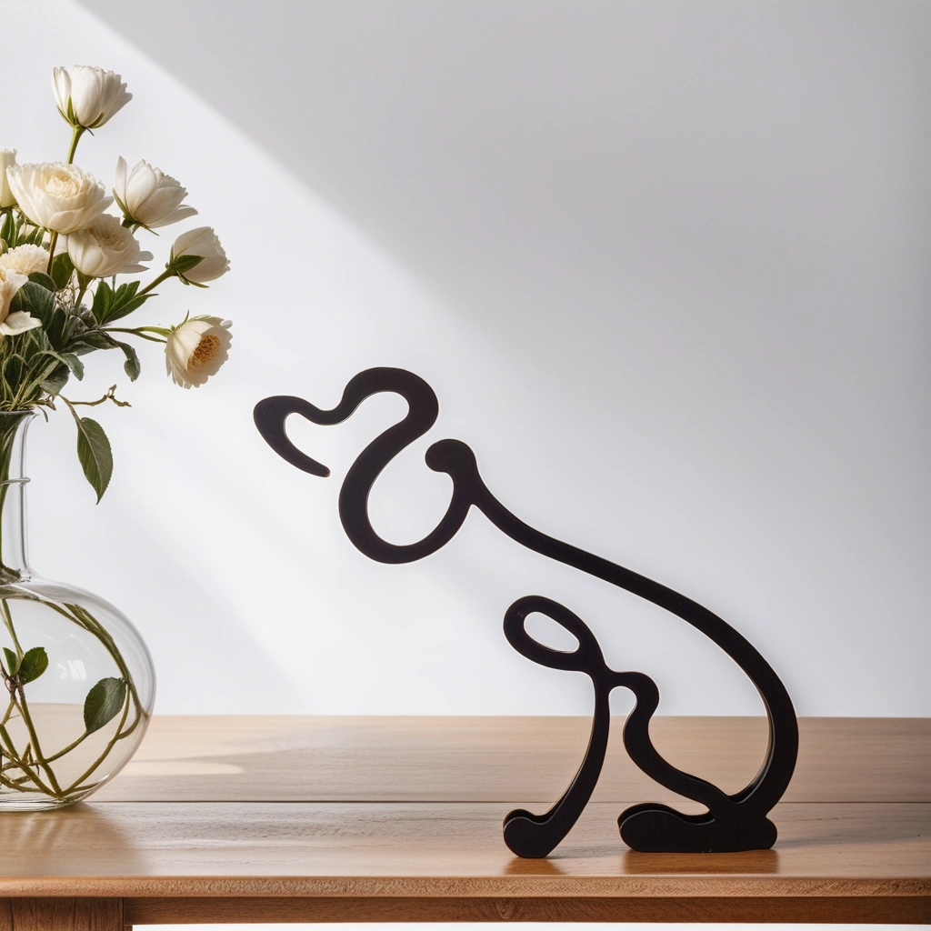 Abstract Dog Sculpture
