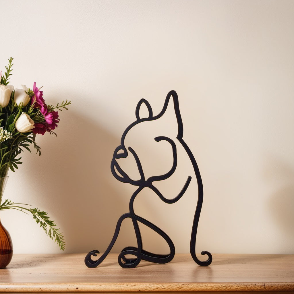 Abstract Dog Sculpture – Bulldog