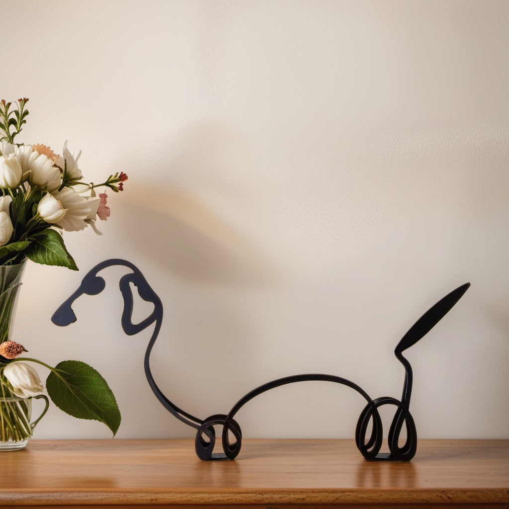 Abstract Dog Sculpture – Dachshund