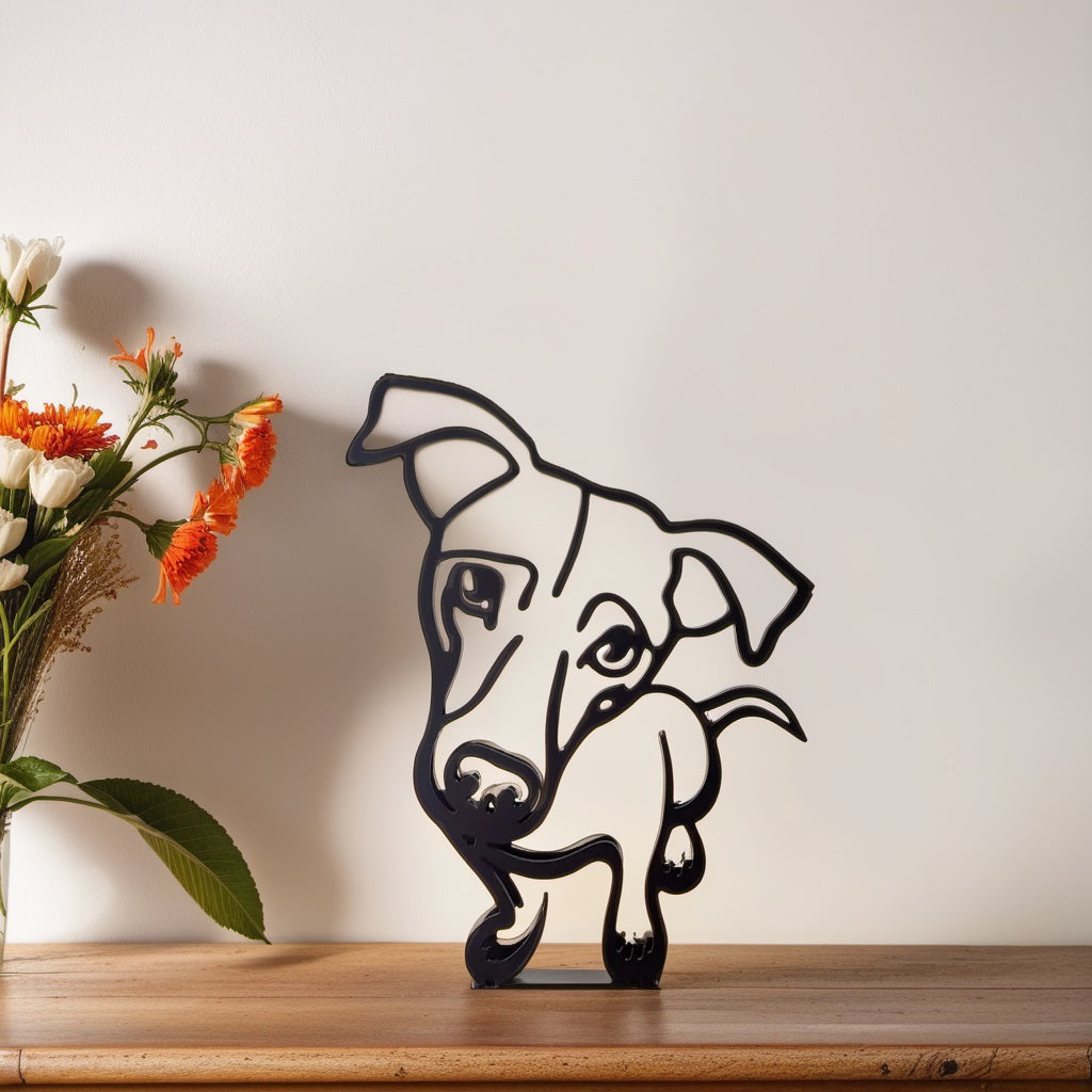 Abstract Dog Sculpture – Jack Russell