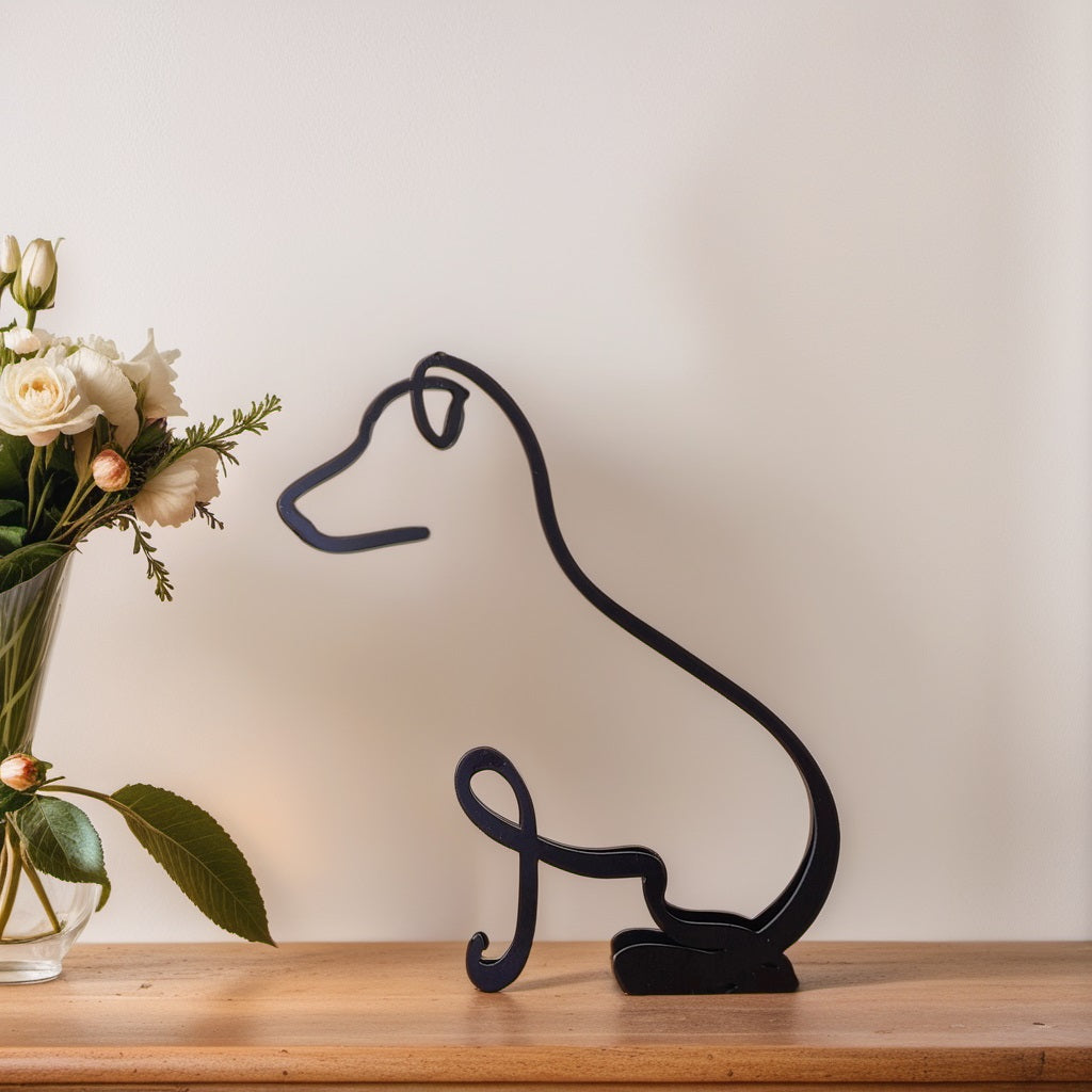 Abstract Dog Sculpture – Terrier