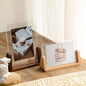 Acrylic & Wood U-Frame Photo Holder – in a room setting