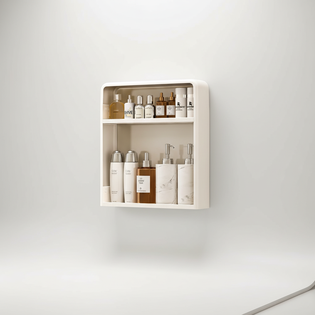Adhesive Wall-Mounted Bathroom Shelf