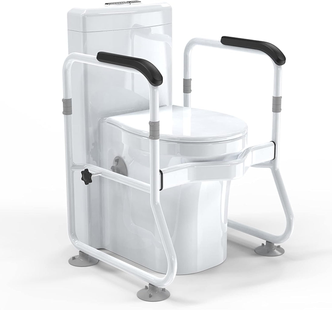 Adjustable Toilet Safety Frame with Rails