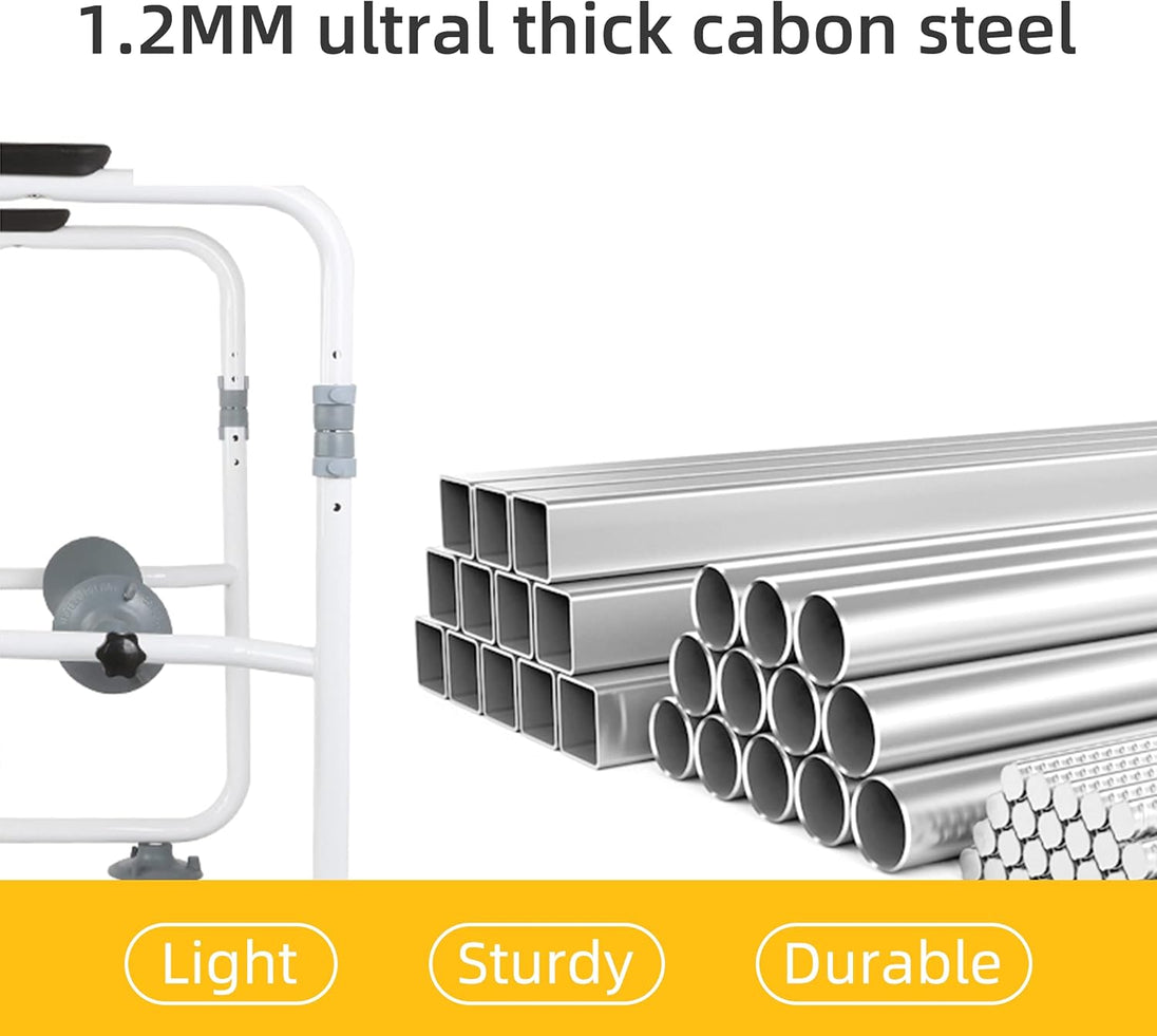 Adjustable Toilet Safety Frame with Rails