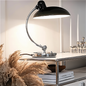 Adjustable Vintage Iron Desk Lamp in Black