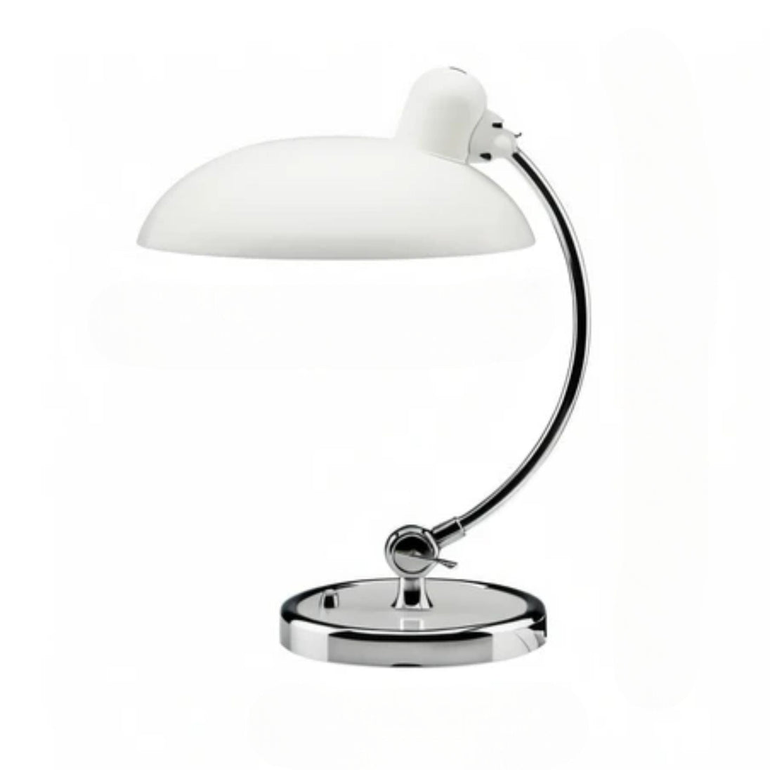 Adjustable Vintage Iron Desk Lamp in White