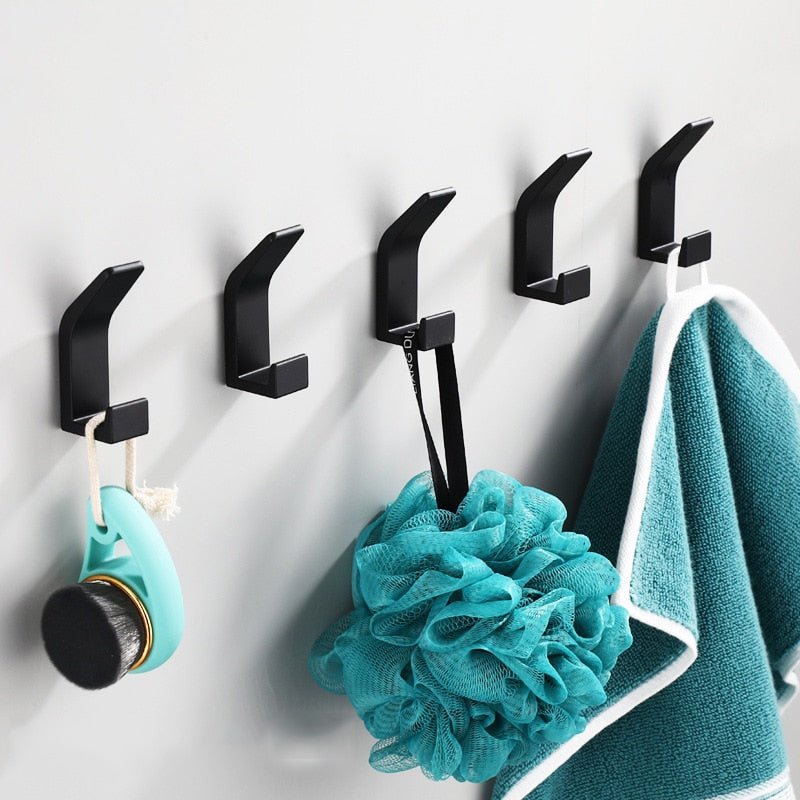Aluminium Wall Hooks, set of 5