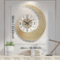 Crescent 3D Metal Wall Clock – styled view