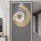 Crescent 3D Metal Wall Clock – close-up