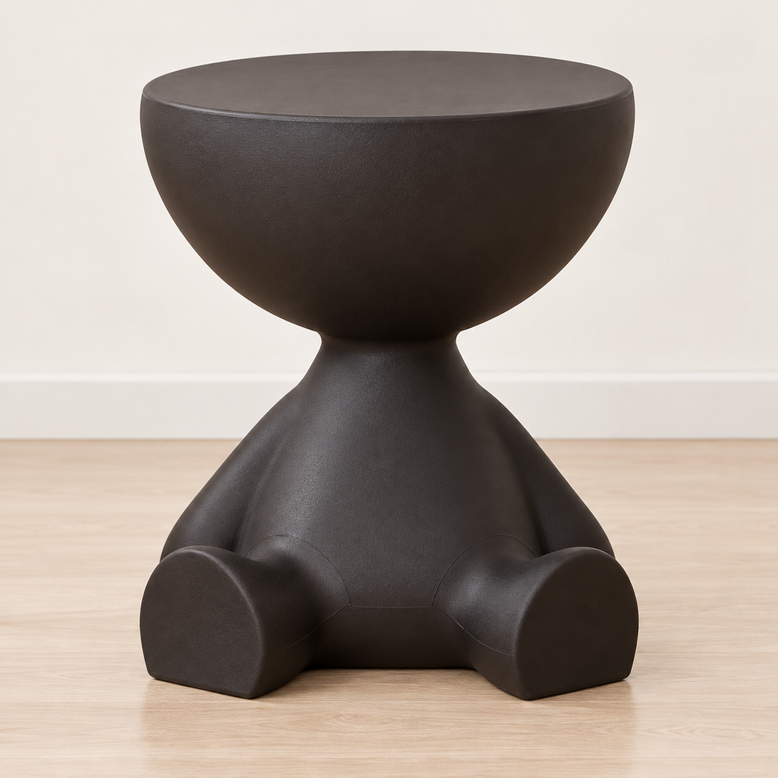 Bear Side Table with Storage in Black