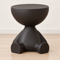 Bear Side Table with Storage in Black