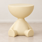 Bear Side Table with Storage in Cream