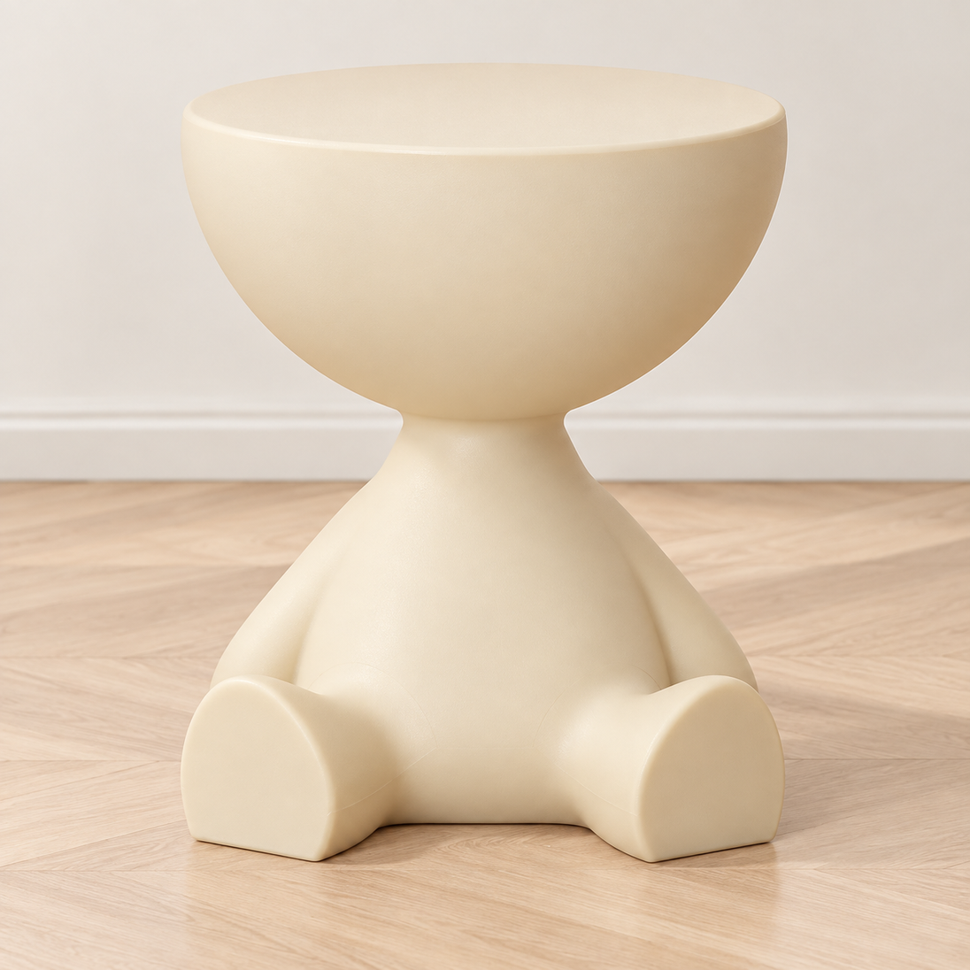 Bear Side Table with Storage in Khaki