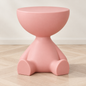 Bear Side Table with Storage in Pink