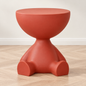 Bear Side Table with Storage in Red