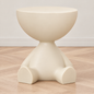 Bear Side Table with Storage in White