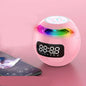 Bluetooth Speaker Alarm Clock with Night Light in Pink