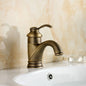 Brass Basin Mixer Tap in antique brass
