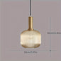 Brass & Striped Glass Ceiling Light – alternative angle