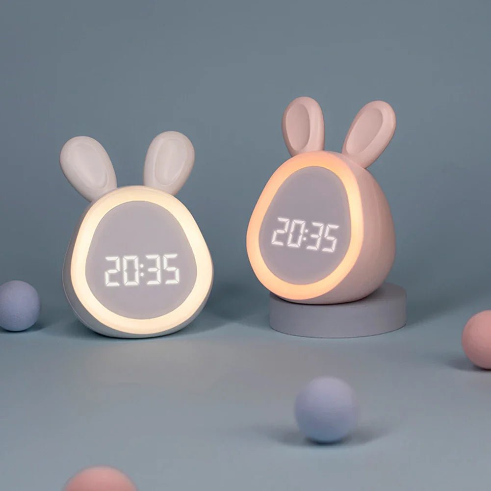 Bunny Children's Alarm Clock with Night Light