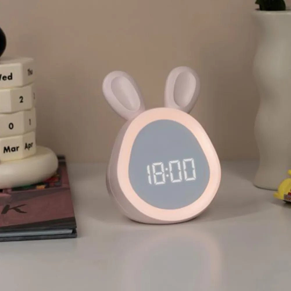 Bunny Children's Alarm Clock with Night Light