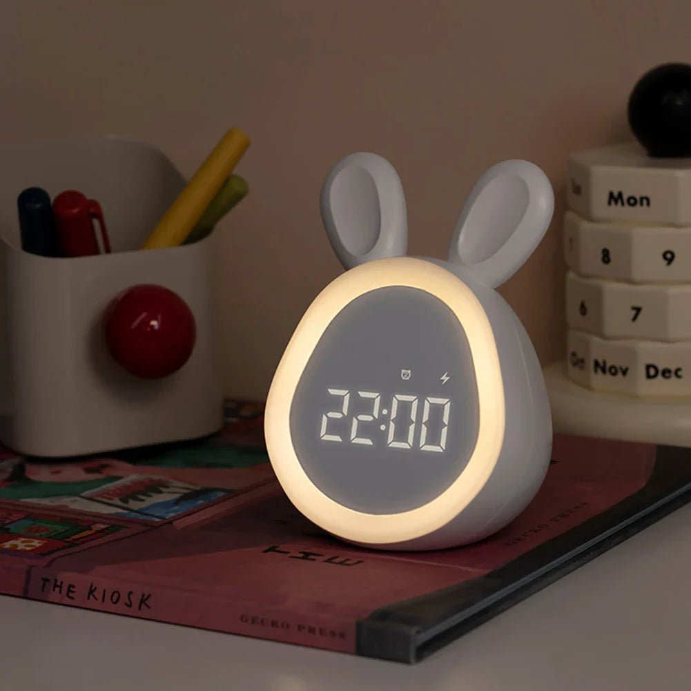 Bunny Children's Alarm Clock with Night Light