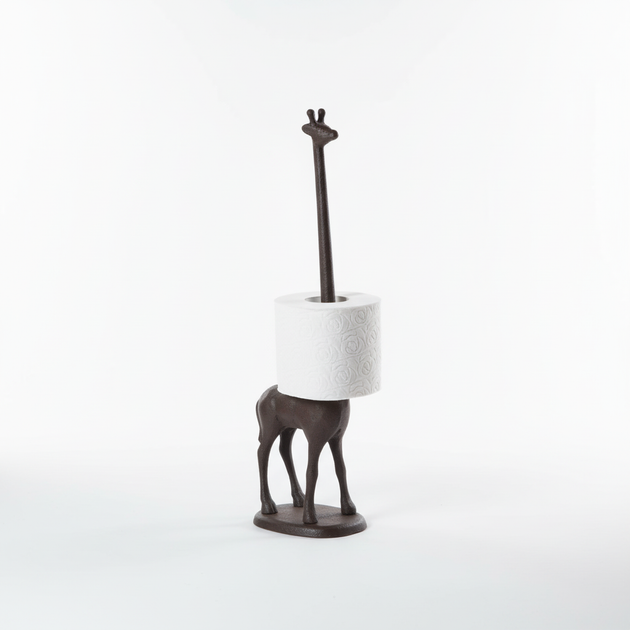 Cast Iron Giraffe Toilet Roll Stand
